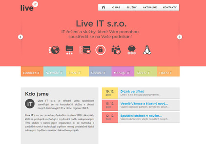 Přesvědčete se, že i odbroný web může být kreativní.<br>Společnost Live IT, zaměřená na IT řešení a služby, oslovila GoodShape k vytvoření webdesignu a webdevelompentu.<br>