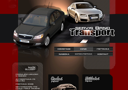 Kompletní realizace grafického návrhu. Společnost zabývající se, resp. poskytující pronájem luxusních vozů pro transport vážených osob.
